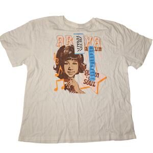 Nwt Aretha Franklin Band Tee Womens Size Large 100% Cotton Tshirt (792)